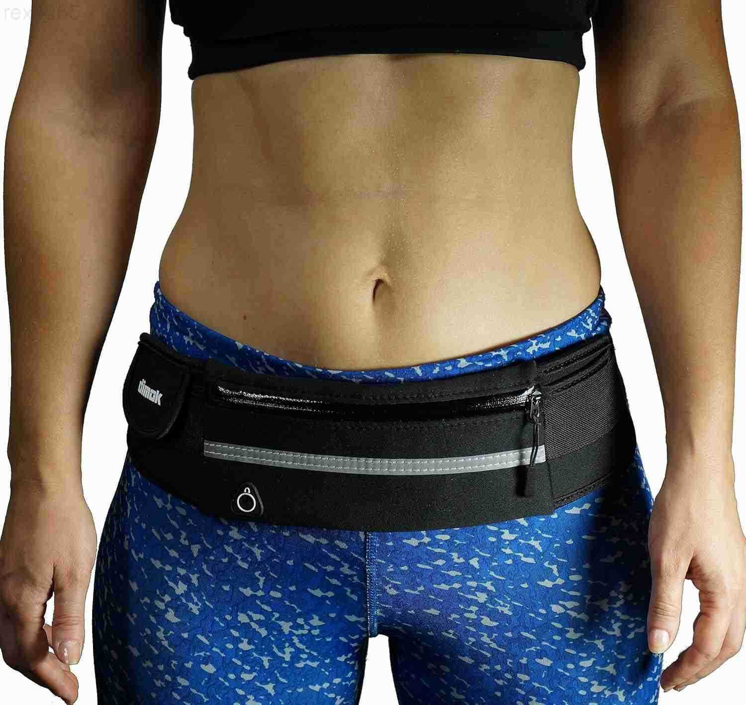 Running Belt Waist Pack Water Resistant Runners Belt Fanny Pack for Hiking Fitness Adjustable Running Pouch for Phones iPhone AndroidW250912