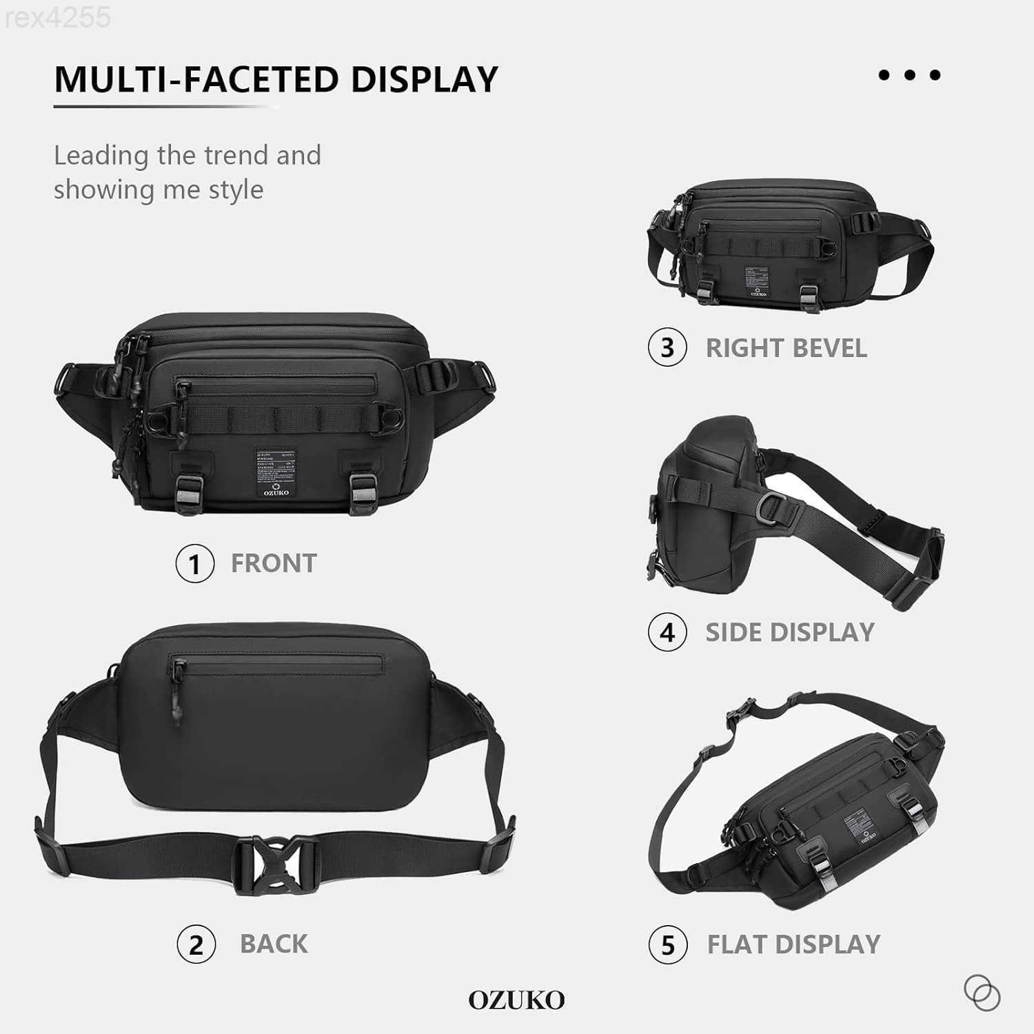 Waist Pack Bag Fanny Pack for MenWomen Hip Bum Bag with Adjustable Strap for Outdoors Workout Traveling Casual Running Hiking CyclingBlackW250912