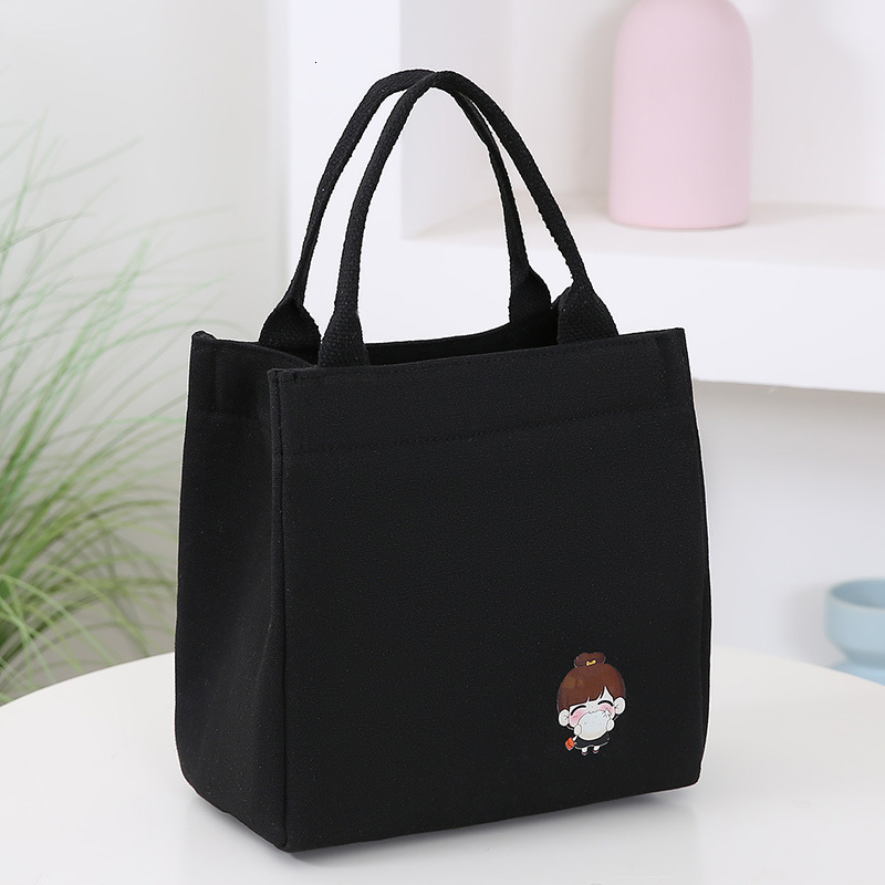 New Simple Free Shipping Canvas Bag Canvas Tote Designer Bag Bag With Lunch For Work Commute Luxury Bag Office Workers Mommy Lunch Box Bento Bag