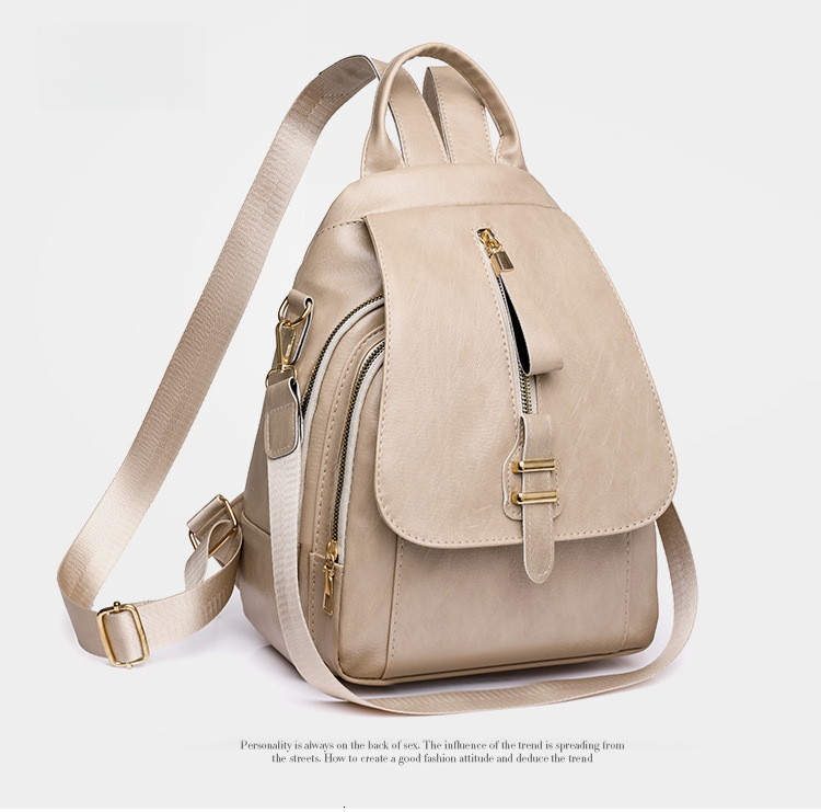 TB BHULAMTE Designer Bag 2025 Women's PU Large Capacity Travel Backpack Commuter Single Shoulder Three Way Bag Luxury Bag Retro Style