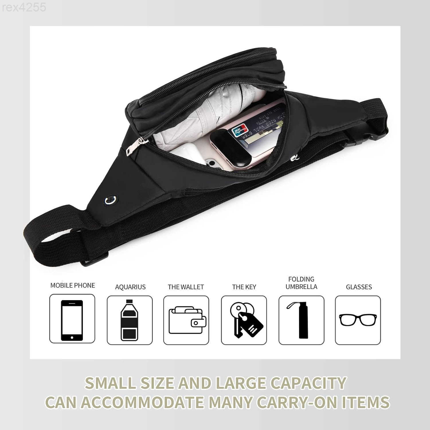 Crossbody Fanny Pack for MenWomenLarge Waist Bag Hip Bum Bag with Adjustable Strap for Outdoors Workout Traveling Casual Running Hiking CyclingW250911