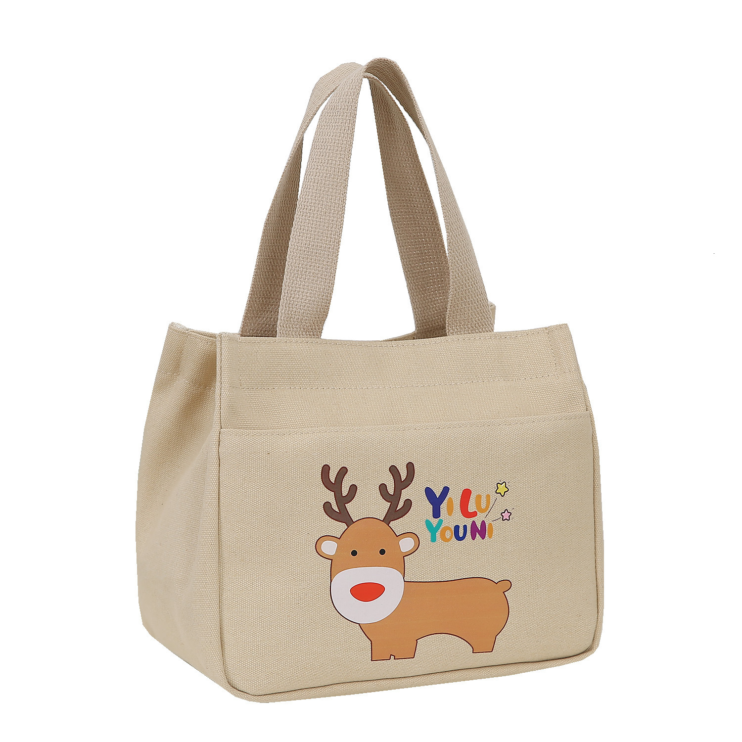 Canvas Tote Bag Compact Luxury Bag Versatile Office Lunch Bag Free Shipping New Style Designer Bag Student Large Capacity Lunch Box Bag Simple Handbag