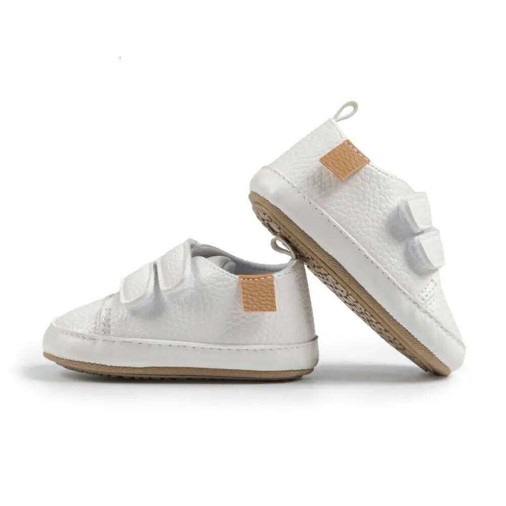 New Casual Vintage Leather Classic Color Matching Baby First Walker Shoes Rubber Sole Soft Non-slip Toddler Crib Shoe