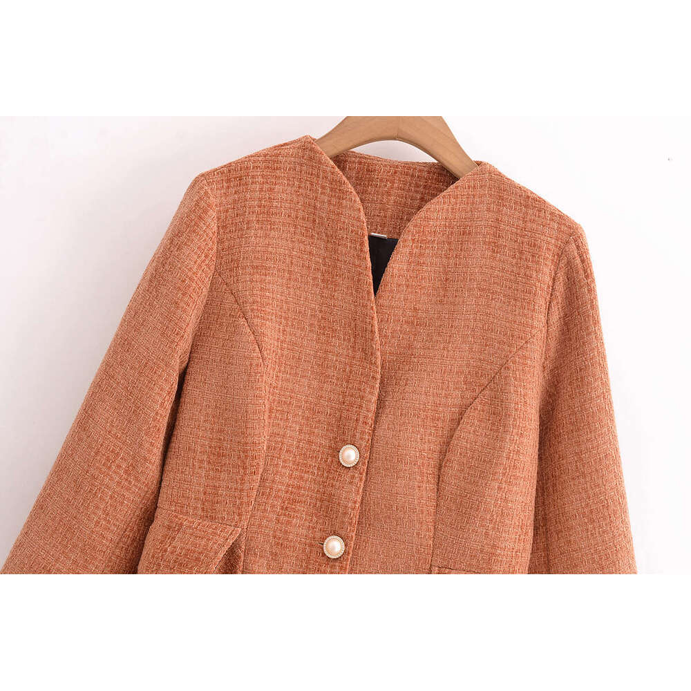 DHEssentials 2025 Autumn New French Style Fashion Waist-Cinching Blazer + Elegant Straight-Leg Skirt