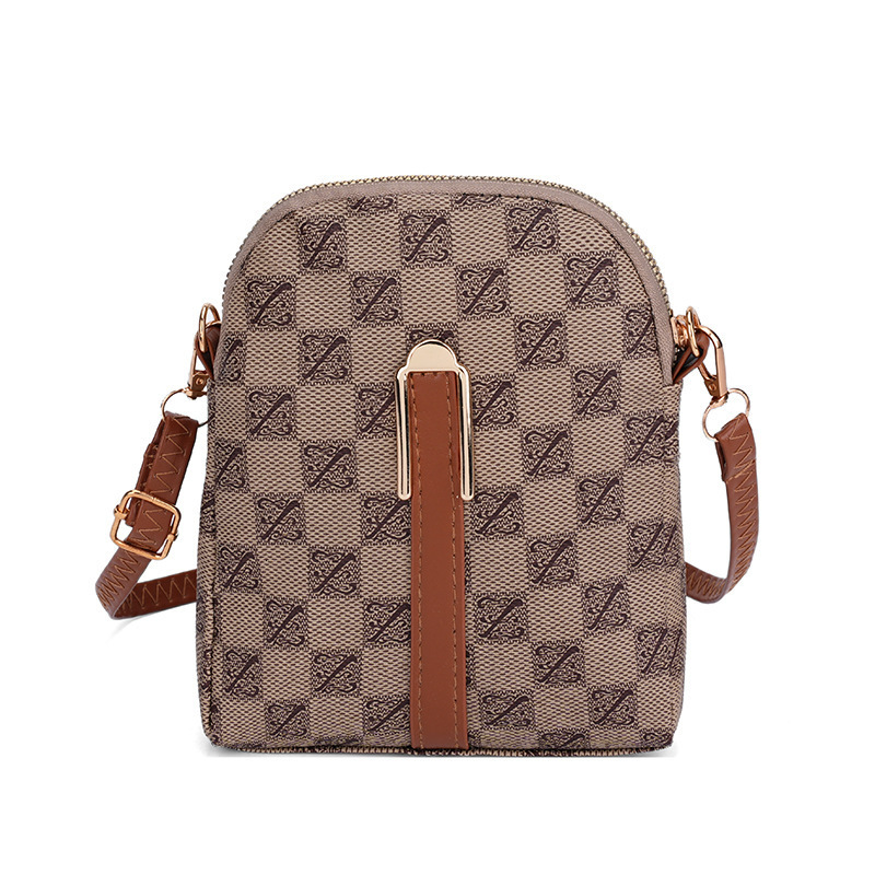 Textured Printed Luxury Bag Pattern Free Shipping Winter New Fashion Trendy Designer Bag Simple Vertical Crossbody Phone Shoulder Small Square Bag