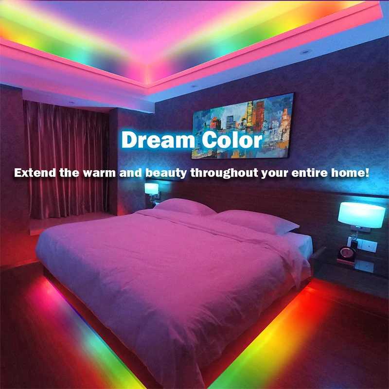 USB TUYA LED Strip Light Smart Wifi RGBIC Dreamcolor LED Strip 5V WS2812B Addressable Light Lamp Support Alexa Google For Home C250912