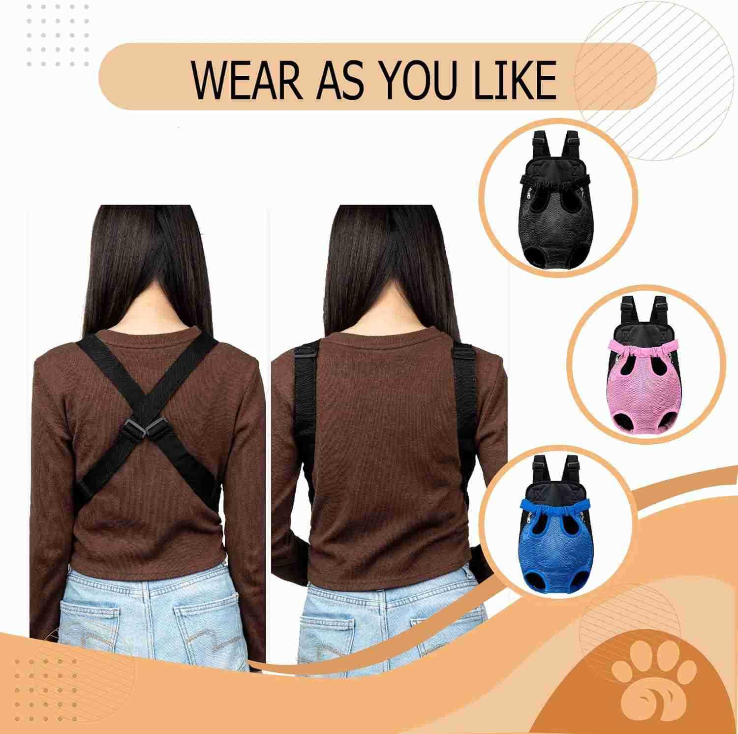 Pet Carrier Backpack for Dogs and Cats Comfortable Adjustable Legs Carrier EasyFit Design Perfect for Traveling Hiking and Camping Small and Medium Pe