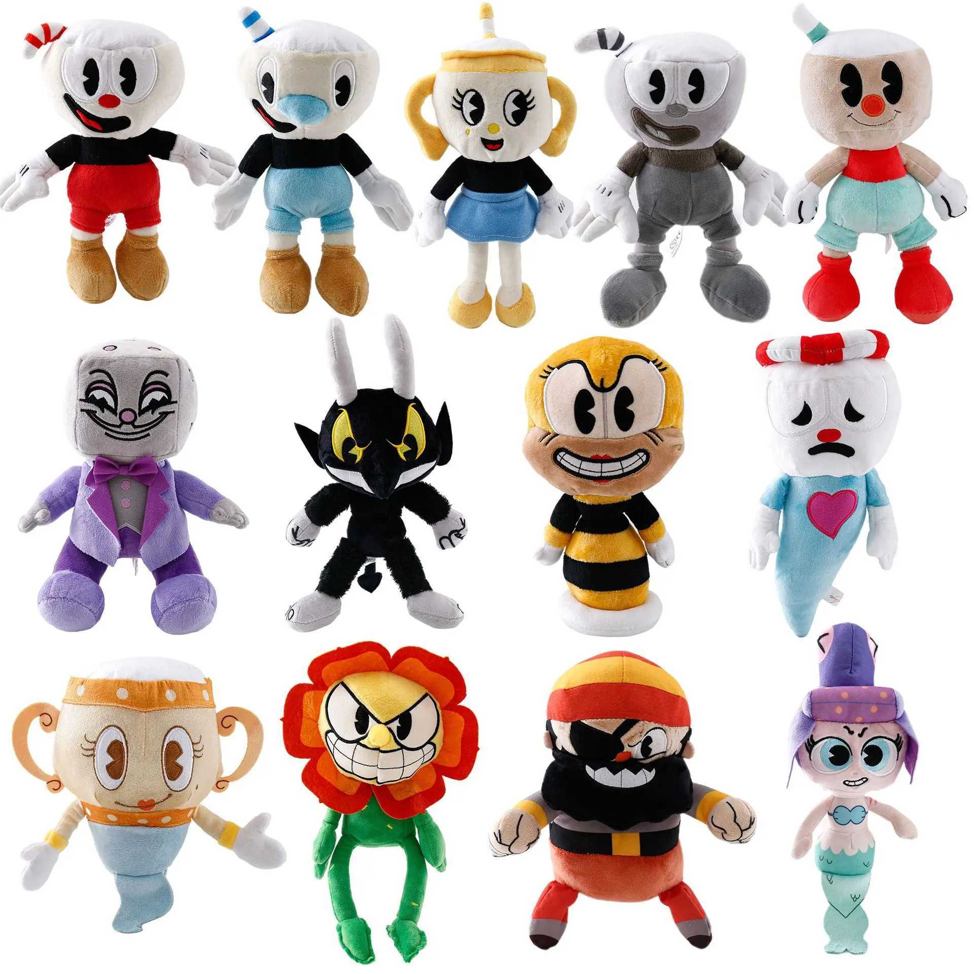 2330cm Adventure Game Cuphead Plush Toy Mugman The Devil Legendary Chalice Plush Dolls Toys for Children Gifts C250912