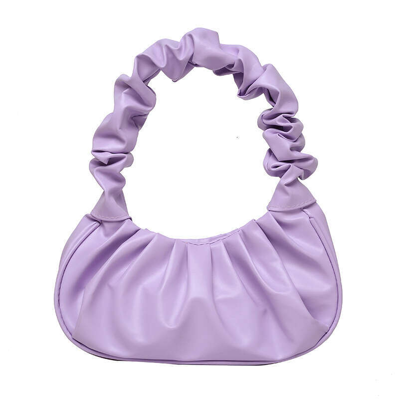 2025 New Korean Women's Single Shoulder Dumpling French Style Fashion Cloud Pleated Handbag Underarm Bag