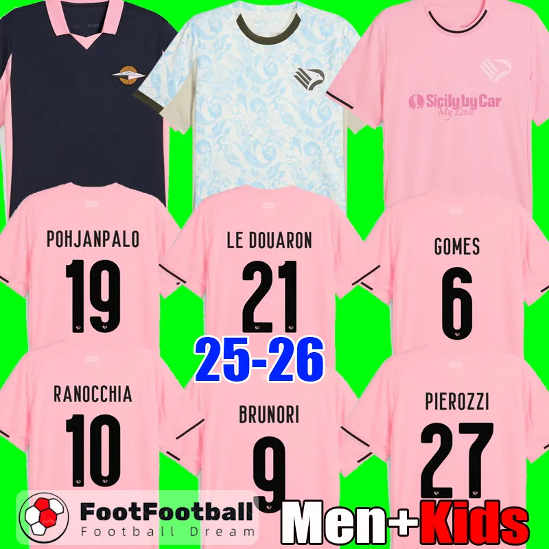 25 26 palermos soccer jerseys segre Di mariano LUND SEGRE CGMES VASIC DIAKITE buttaro brunori 2024 home Away man kids 3RD whie football shirts short sleeve uniforms