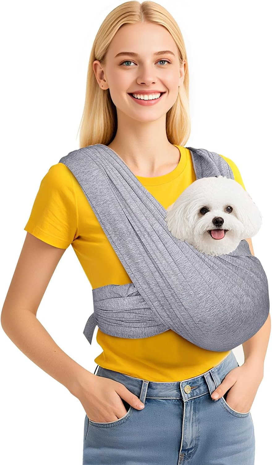 Carrier Sling Pet Carry Slings Front Pack Adjustable Dog Carriers for Small Dogs Portable Pet Carrier for Dogs Dog Backpack Carrier GreyW250912