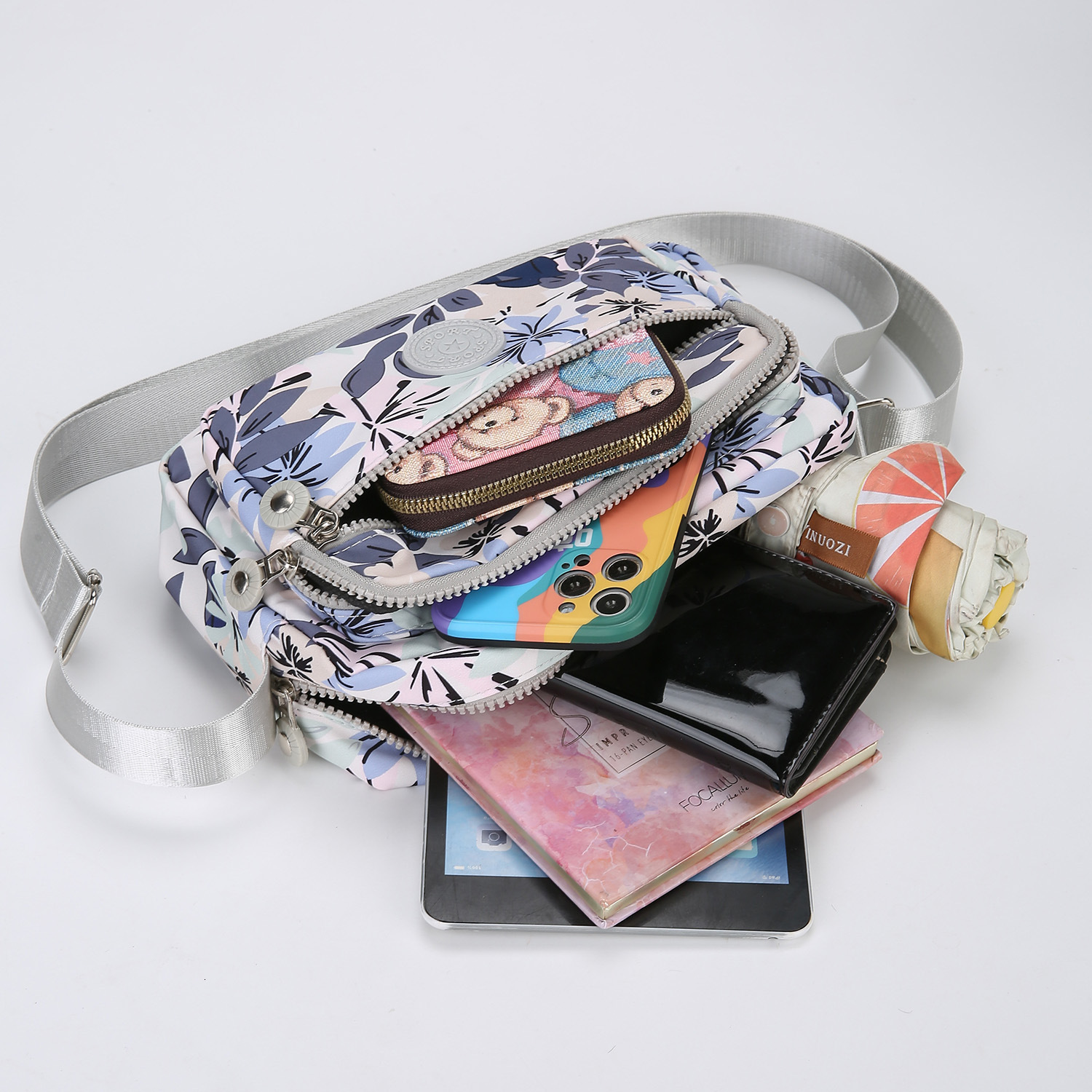 Printed Women S Bag Multi Compartment Oxford Luxury Bag Free Shipping Single Shoulder Crossbody Bag Water Resistant Versatile Casual Designer Bag Cros