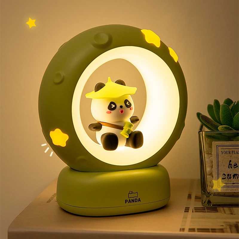 LED Night Light Panda Astronaut Bedside Sleeping Night Lights USB charging Silicone Children Gife Eye Protection Lamp Lighting C250912