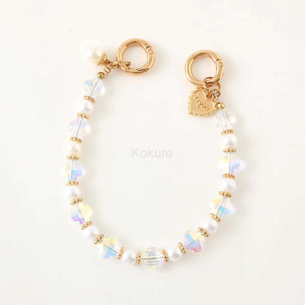 Fashion Creative Pearl Bag Strap Keyring Bag Accessories Phone Lanyard Phone Case Keychain Bead Bag Chains Bag Decoration Handle M250912