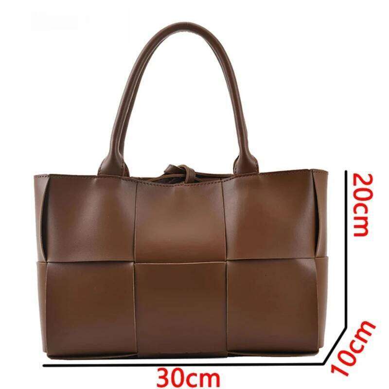 Famous Brand Large Weave Tote Bags High Quality PU Leather Shoulder For Women Designer Lady Top-Handle Bag Sac