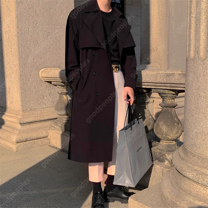 Designer Mens Trench Coat Mens Knee Over Windbreaker Jacket Mens Medium to Long Double breasted Loose Coat Street Trend Casual Womens Jacket Coat