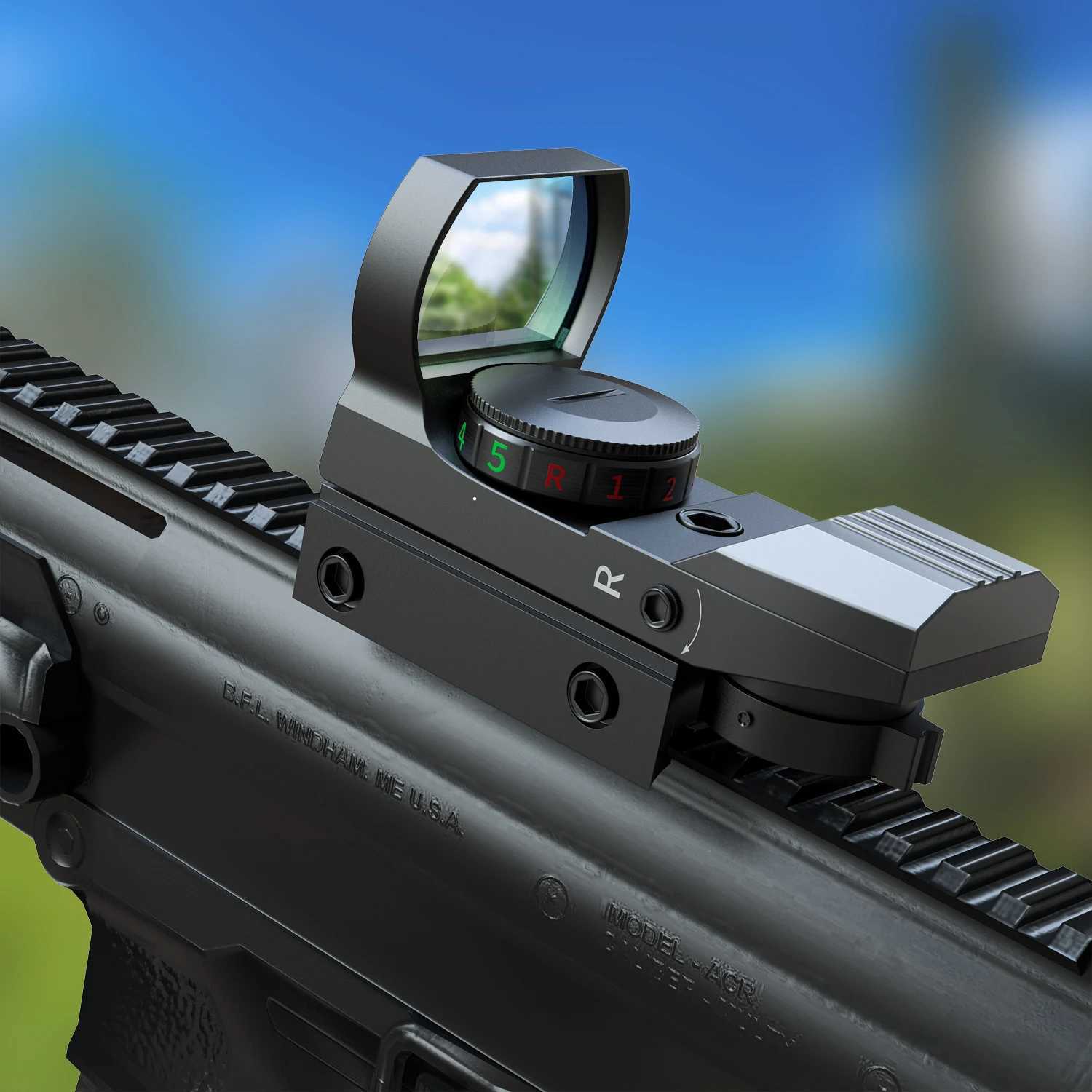 Tactical Red Green Dot Sight Scope Riflescope Hunting Optics Reflex Sight with 20mm Rail W250912