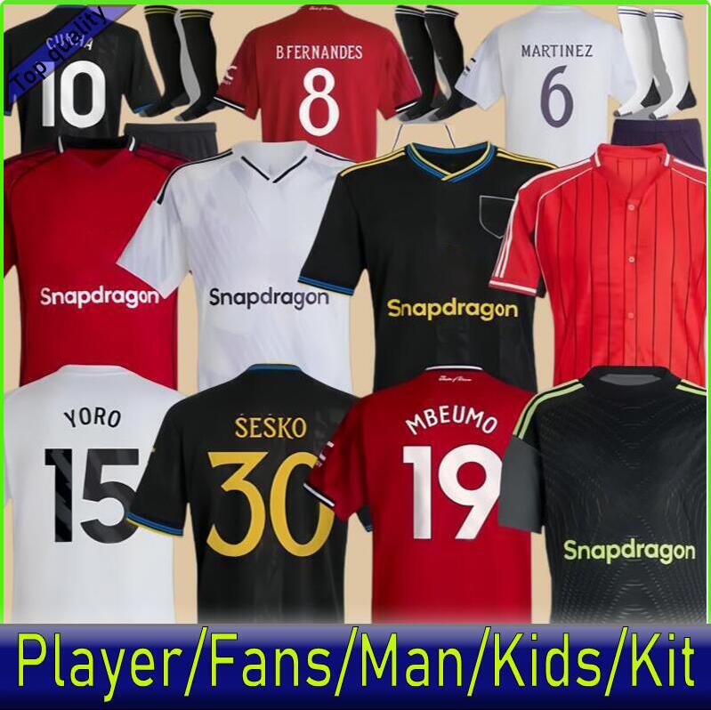 24 25 26 MAINOO HOJLUND United soccer jerseys GARNACHO Fans Player version FERNANDES ZIRKZEE UTD football shirt Stone Roses Collection MUTDES kit 2025 2026 kid