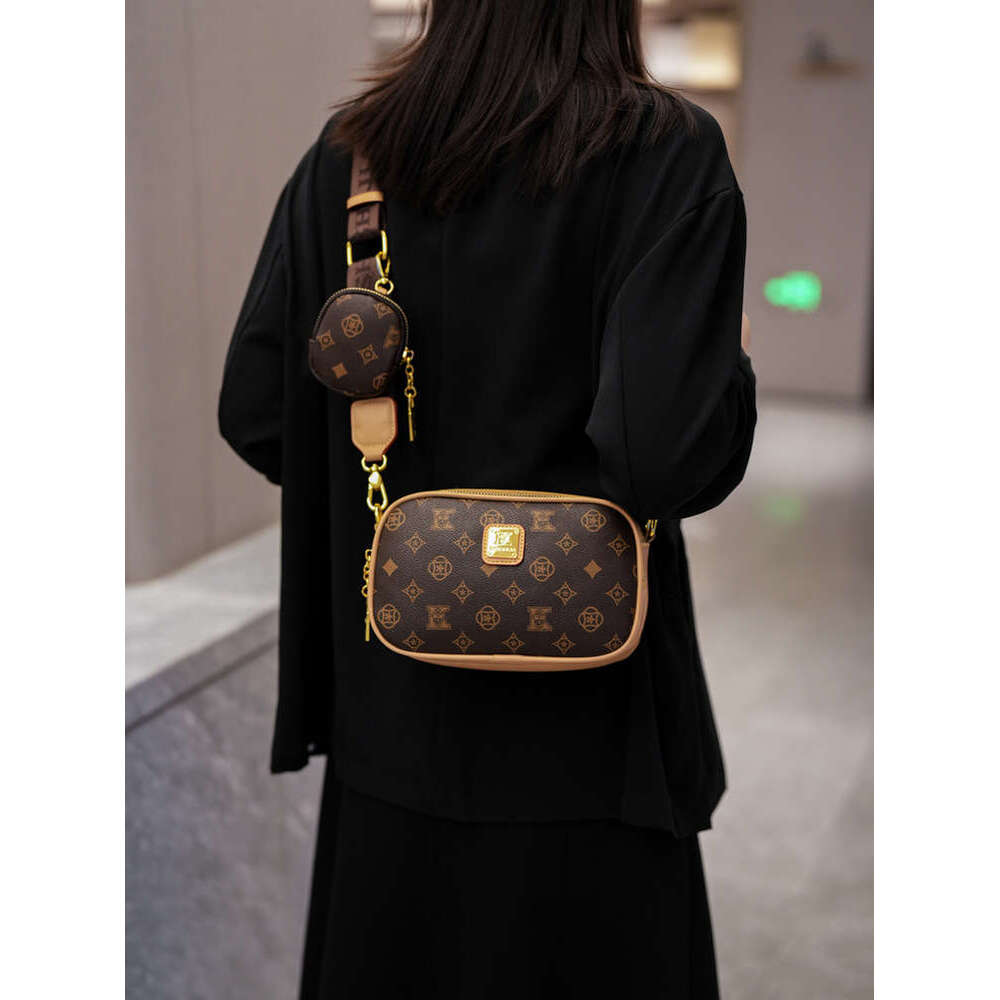 Designer Bag Fashion Pattern Printed Crossbody Bags Multi-layer Small Square Bags for Women Simple Ladies Shoulder Crossbody Bag