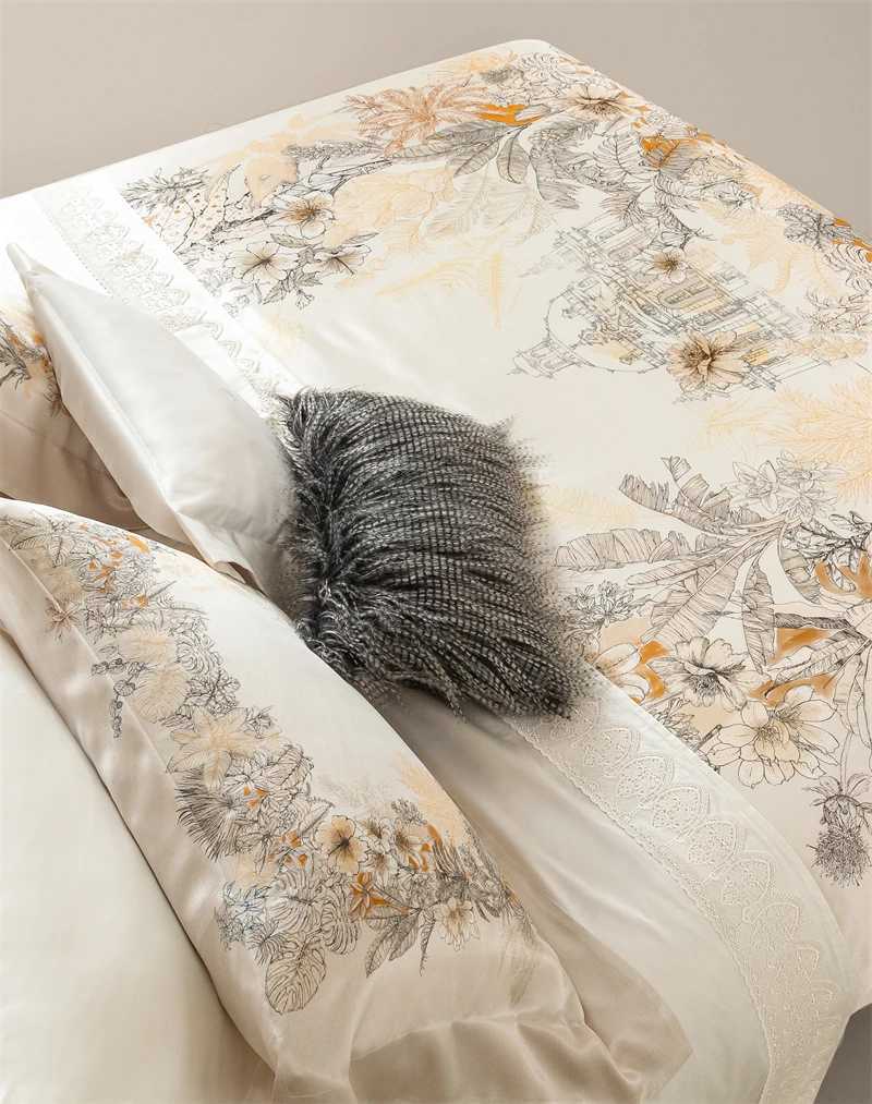 4Pcs King size 22mm Luxury Mulberry Silk Bedding Set 100Nature Silk Duvet Cover set Flat Bed Sheet Pillowcases C250912