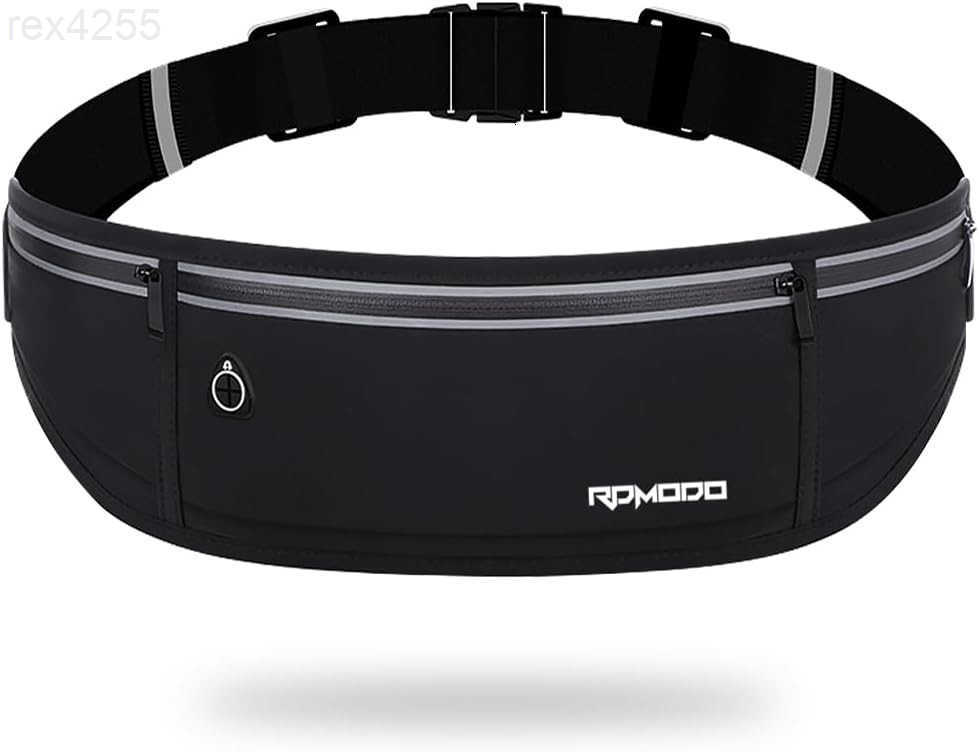 Slim Running BeltWater Resistant Fanny Pack for Women Men3 Pocket Phone Holder for Running Walking CyclingAdjustable Reflective Running Waist Bag for 