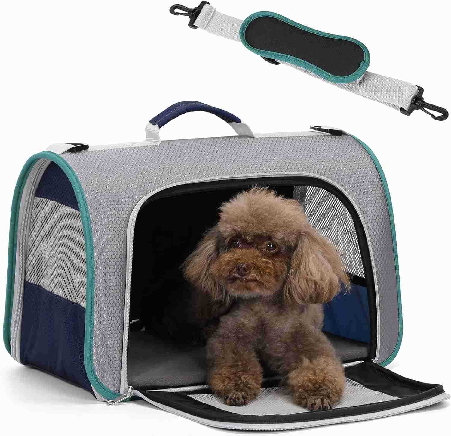 Airline Approved Cat Carrier Dog Carriers SoftSided Portable Pet Travel Washable Carrier for DogsW250912