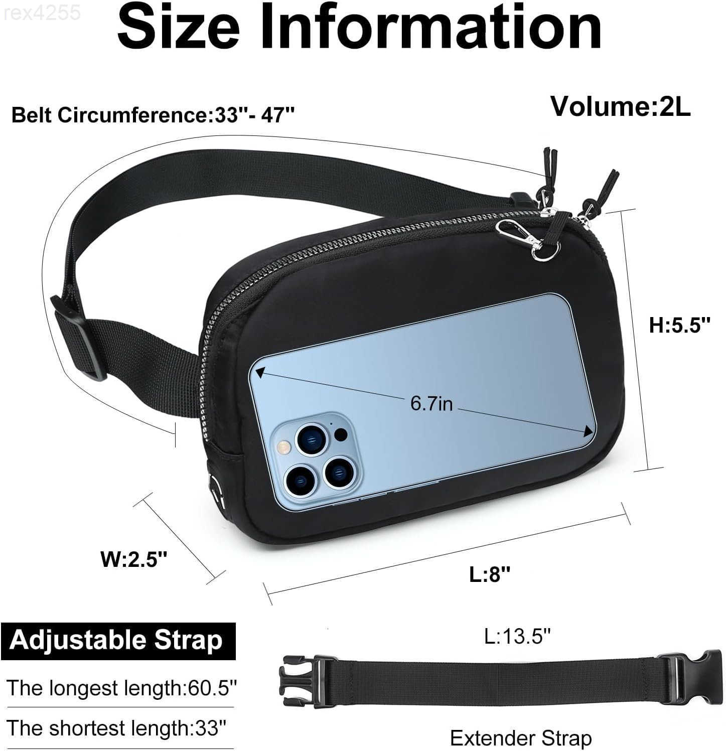 Mini Belt Bag for Women RFID Small Fanny Pack Womens Fashion Waist Packs with Extender Strap Crossbody Bum BagsW250912