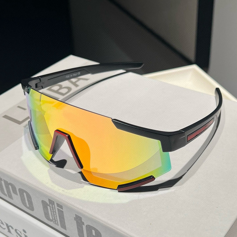 New Fashion INS Style Coated One-piece Large Frame Women's Personality Sunshade Trendy Sunglasses for Women high quality