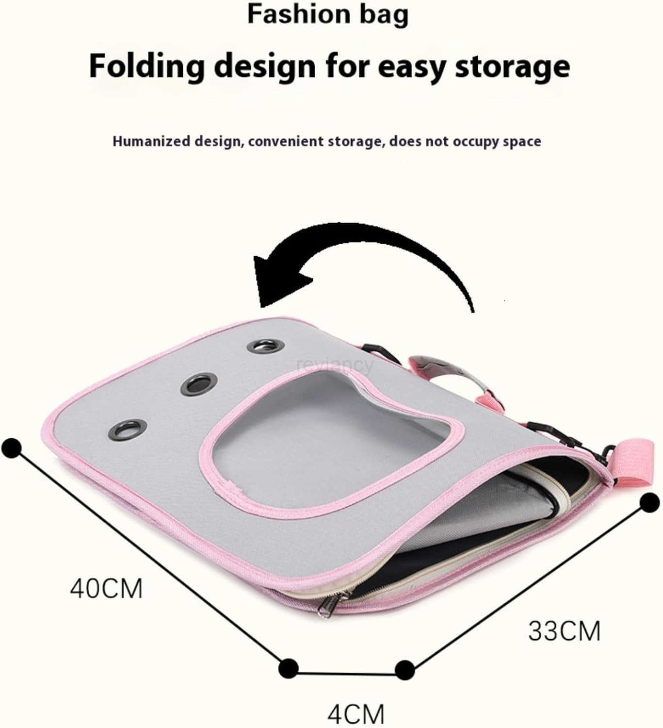 Portable Cat Carrier Backpack for Small Pets Foldable Breathable Design Multifunctional Pet Travel Bag Dog Cat Oxford Cloth Adjustable Strap Lightweig