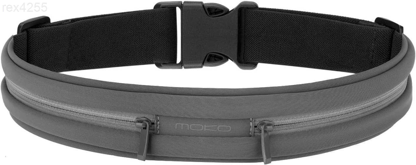 Sports Running BeltOutdoor Dual Pouch Sweatproof Reflective Slim Waist PackFitness Workout Belt Fanny Pack Compatible with iPhone 1111 Pro MaxXXrXs Ma