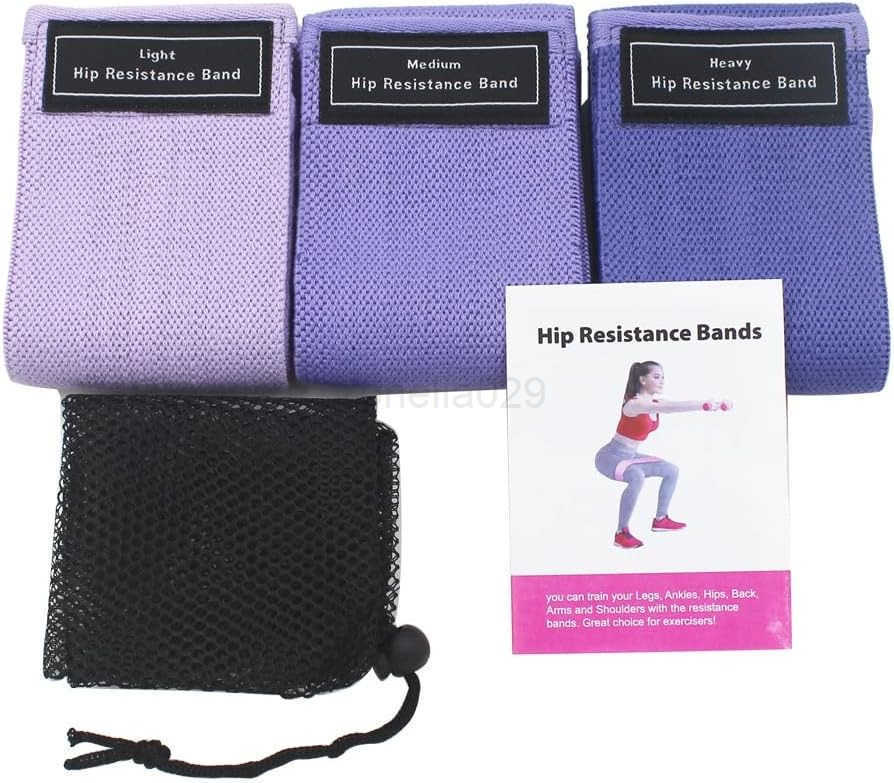 Fabric Resistance Bands for Legs Thigh Butt and Hip Workout Bands Hip Band Booty Band Exercise Band Fabric Elastic Band for Physical Therapy Yoga Pila