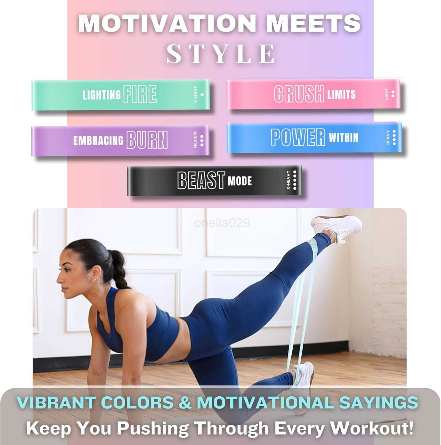 Resistance Bands for Working Out Exercise Bands Resistance Loops Workout Bands Physical Therapy Bands Set of 5 Stretch Bands for Exercise at Home Carr