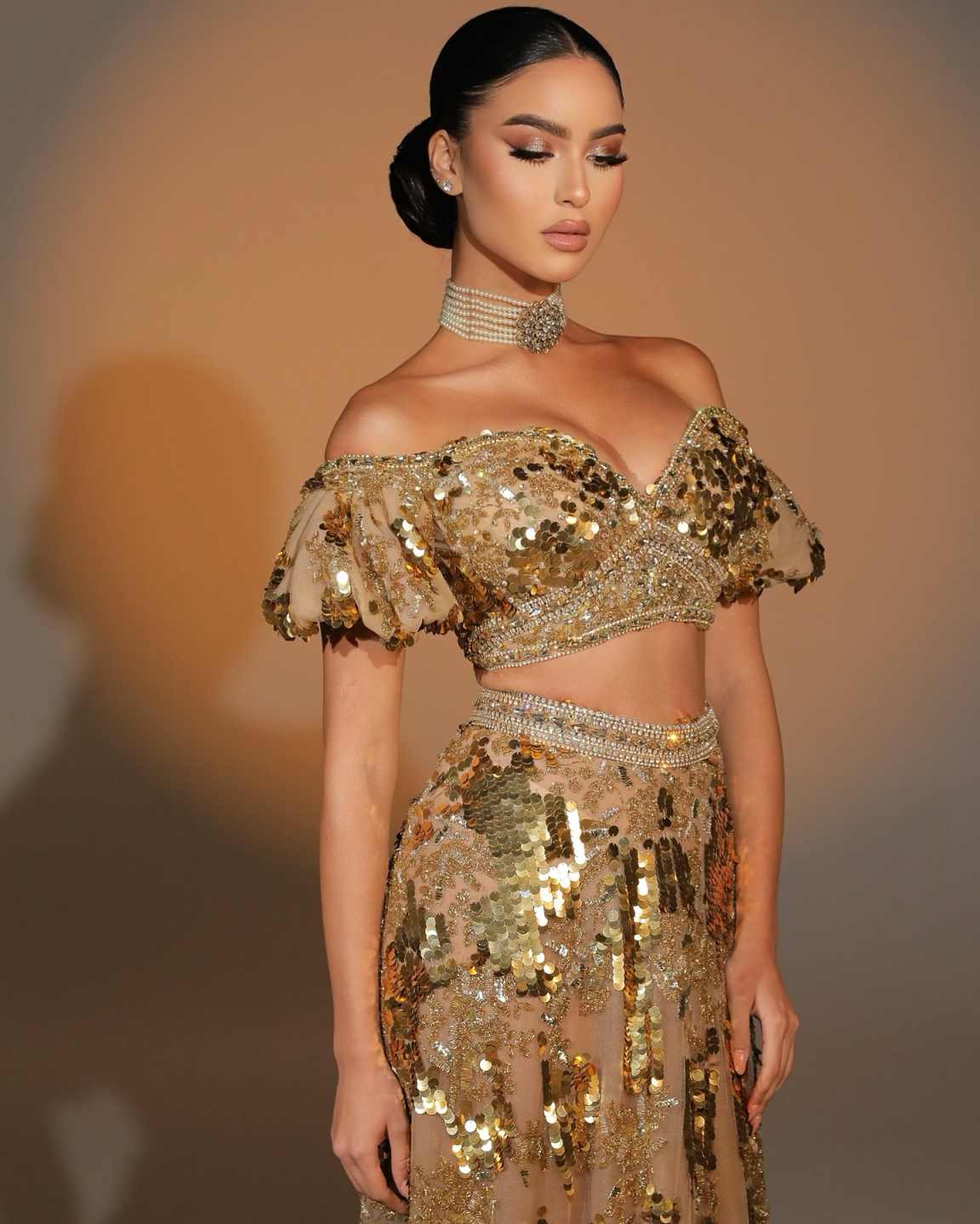 Sexy Evening Dress 2 pieces Sweetheart Short Sleeve Appliques Sequins Rhinestone Beading Celebrity Birthday Party Customized