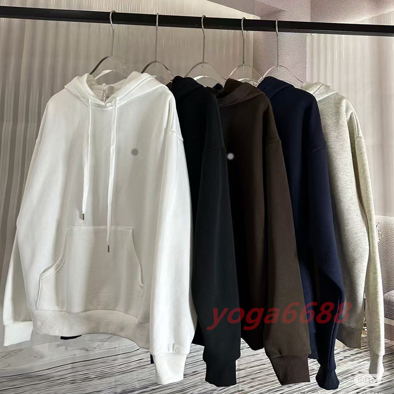 Yoga Hoodies Midnight Green Black White Red Pink Blue Warm Sweatshirts Silver on Chest Loose Sweatwear Men Women Casual Hoodies Sweat Tops Womens Sportswear