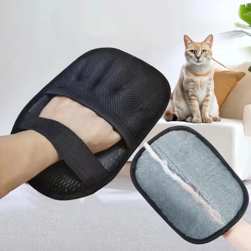 Pet Hair Remover Glove, Electrostatic Deshedding Glove for Dog Cat Grooming, Two-Way Cleaning reusable for Furniture, Car Seat, Couch, Clothes