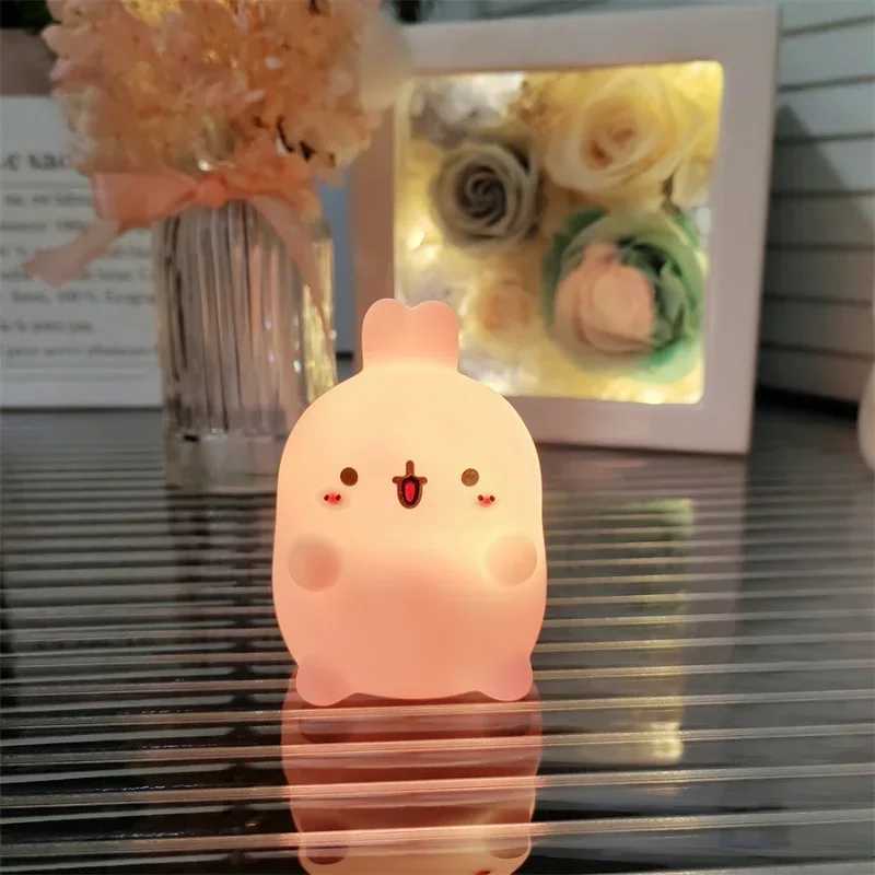 Rabbit Night Light Bedhead Bedroom LED Small Table Light Non Plug In Floor Stand Creative Atmosphere Night Light Decoration C251122