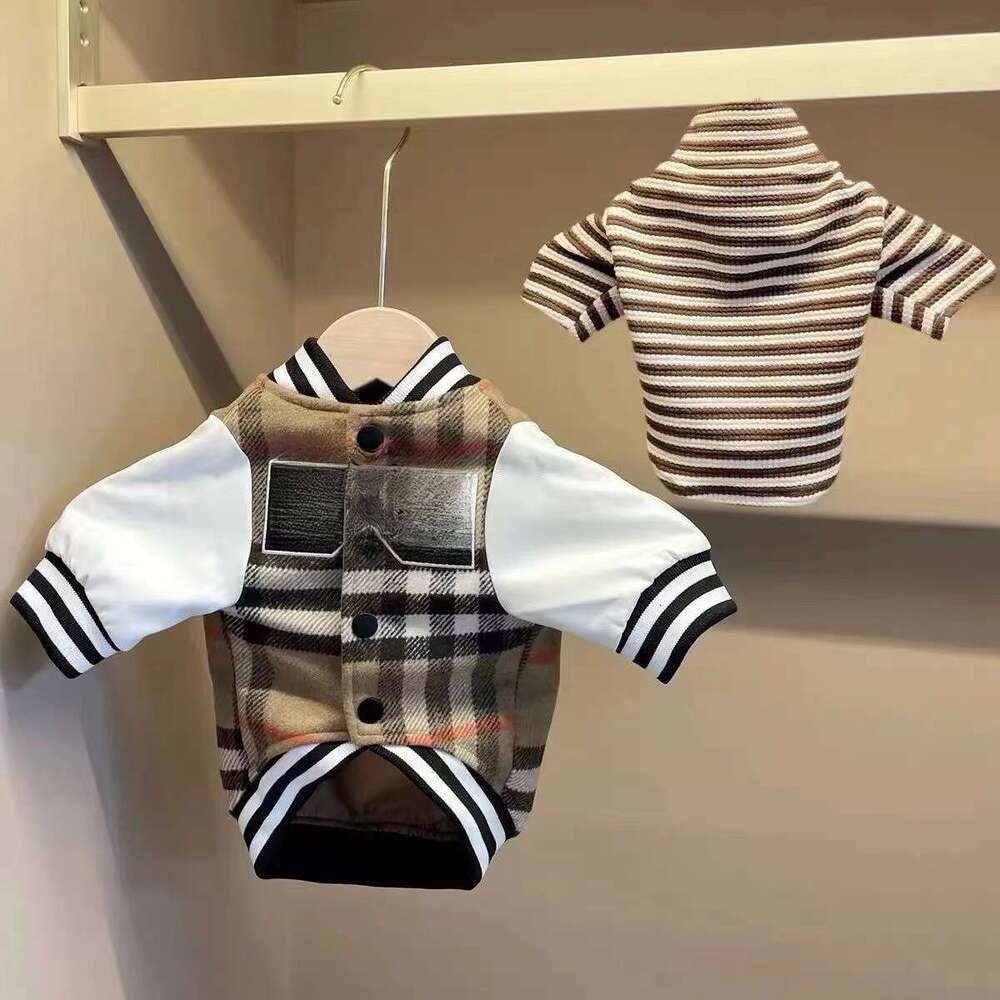 Designer Dog Accessories Outerwears Autumn Spring Baseball Jacket Cat Plush Thickened Warm Coat Teddy Clothing Knitwear Fb7 Free shipping Free shippin