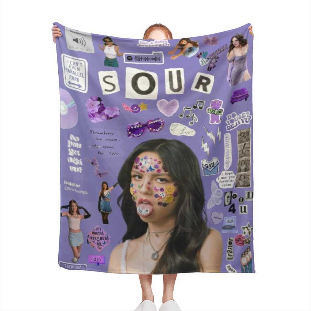 Olivia Vampire Rodrigos Sour Blanket Sofa Bedroom Bed Home Office Nap Blanket Car Travel Picnic Blankets GiftXJ250912