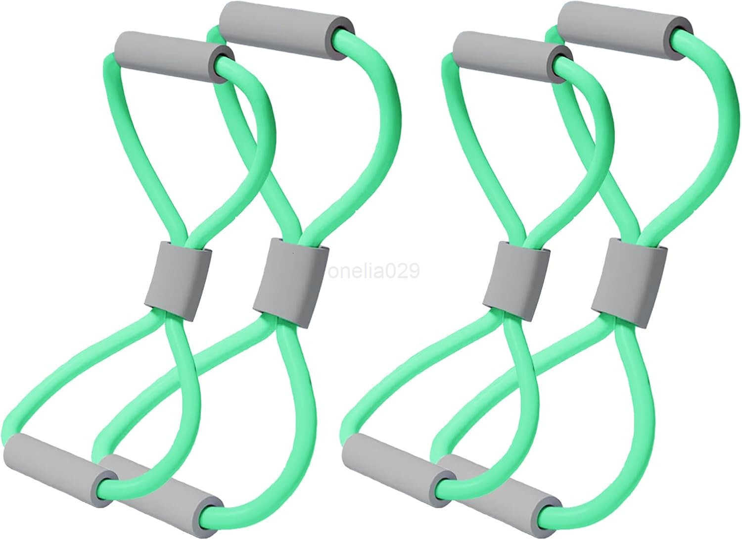 8 FitnESS Resistance Bands with HandLEs 4Piece Set for FullBody Workouts Ideal for Strength Training Physical Therapy and Home Gym W250912