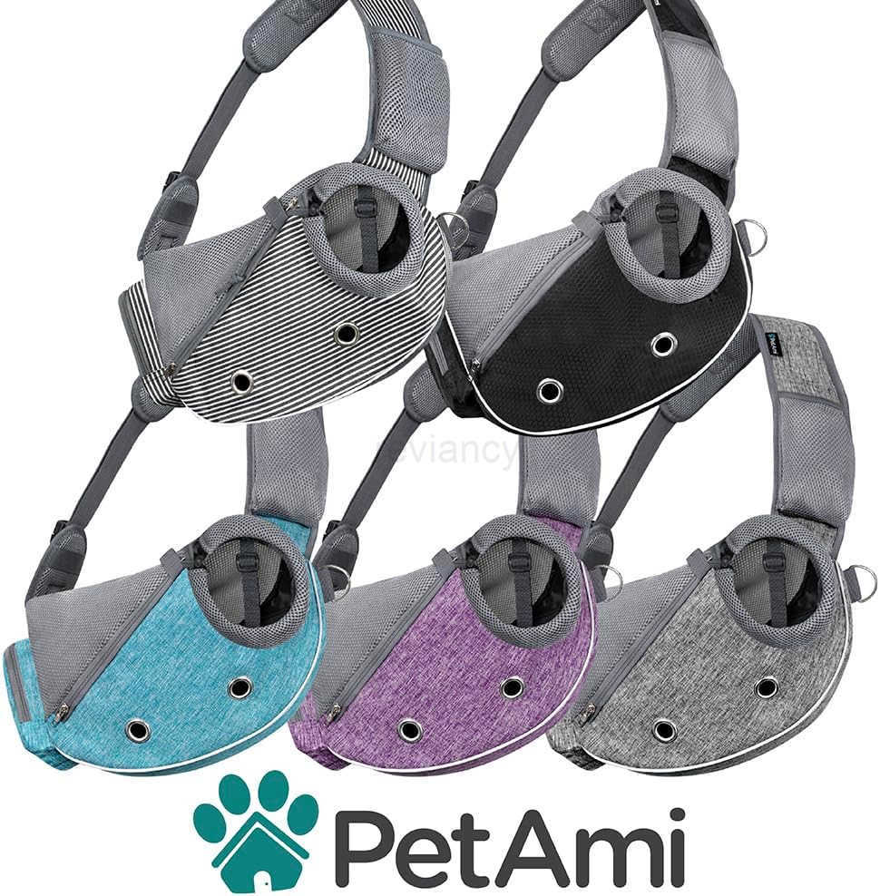 PetAmi Dog Sling Carrier for Small Dogs Puppy Carrier Sling Purse Dog Bags For Traveling Carrying Bag to Wear Medium Cat Adjustable Crossbody Pet Slin