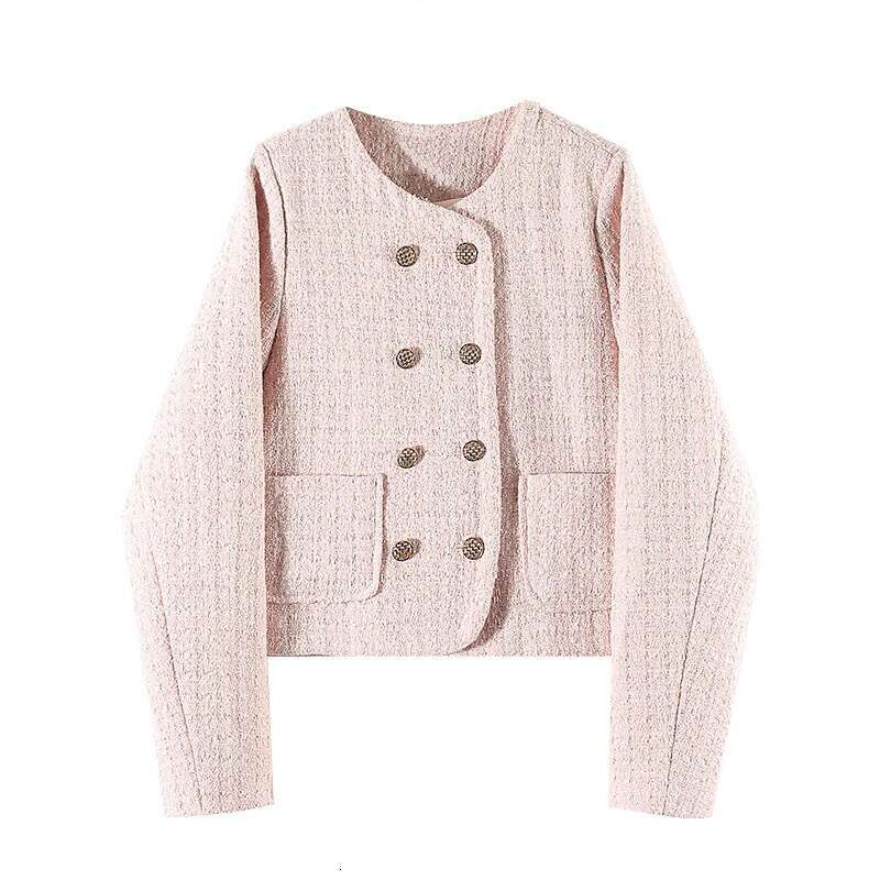 DHEssentials Chanel Style Coat Women's Autumn 2024 New Design Short Tweed Long Sleeve Versatile Top Trendy