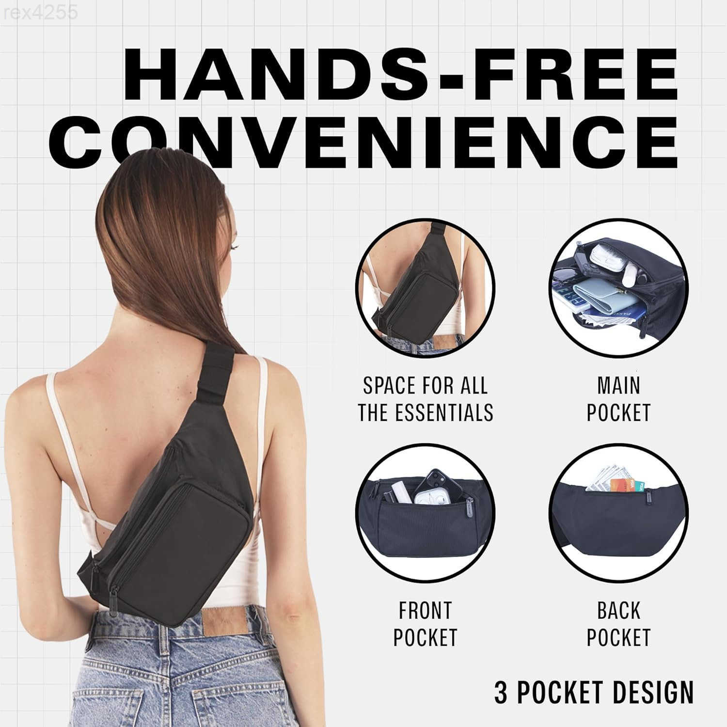 Fanny Pack Belt Bag I Mens Fanny Packs for Women Fashionable Crossbody Bag Bum bag Waist Bag Waist Pack Hands Free for Hiking Halloween Running Travel