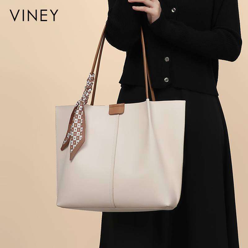 VINEY Women 2025 New Women's Tote Capacity High-End Hand-Held Commuting Shoulder Large Bag