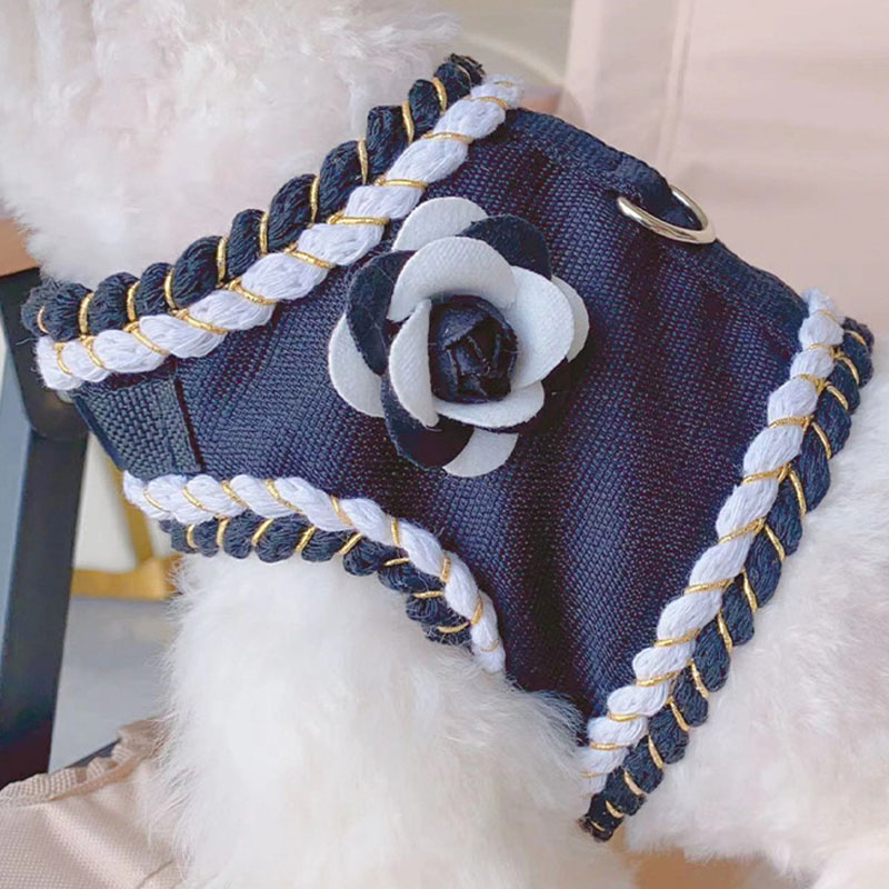 Designer Pet Leash Small Dog Chest and Back Comparison Teddy Bear Pomeranian Dog Leash Dog Harness Puppy Accessories Cat Collar