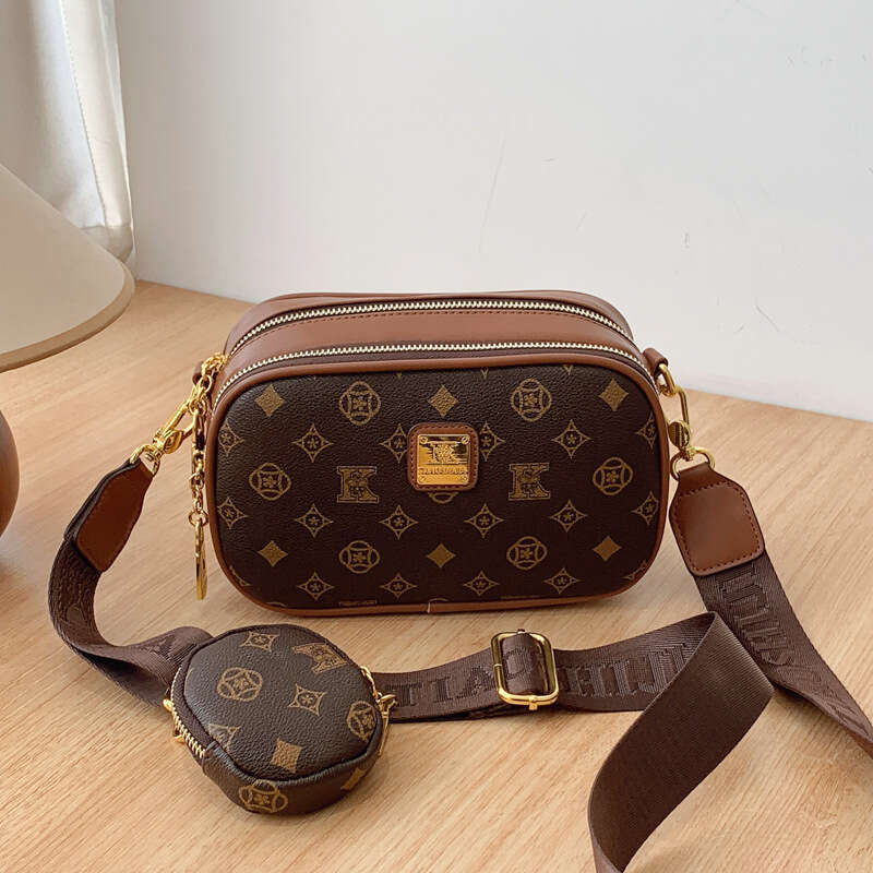 Designer Bag Fashion Pattern Printed Crossbody Bags Multi-layer Small Square Bags for Women Simple Ladies Shoulder Crossbody Bag