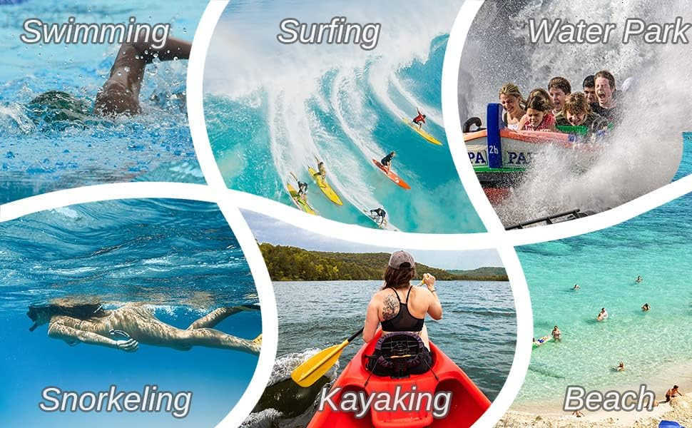 Waist Pouch 2Pack Beach Accessories Fanny Pack for Swimming Snorkeling Sailing Kayaking Beach Pool Water Parks Keep Your Phone Wallet Safe and Dry Whi