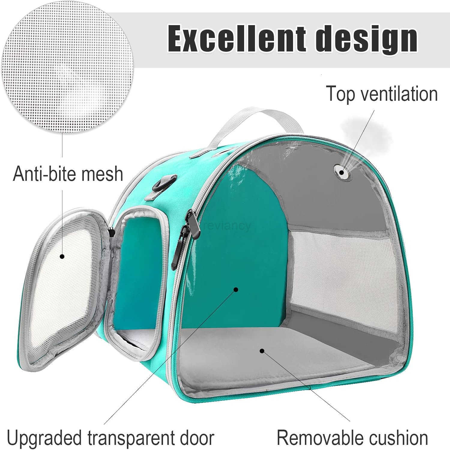 Small Animal Carrier Bag Upgraded Portable Guinea Pig Carriers Transparent Hamster Carrying Case Reptile Rat Rabbit Bearded Dragon Hedgehog Carrier Ba