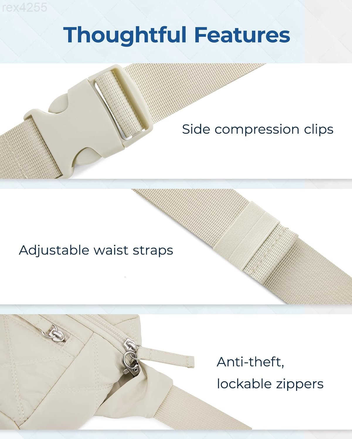 Womens Adjustable Waist Pack Fanny Belt Bag with Strap for Hiking Running TravelW250912