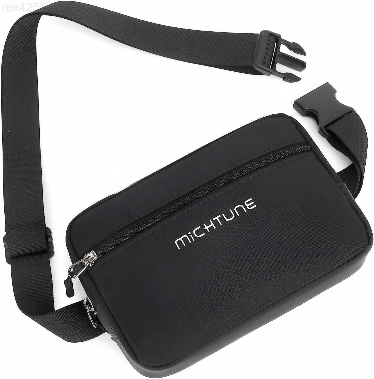 Bag Nylon Cross Body Fanny Pack for Women MenWaterproof Fashion Waist PacksCrossbody Bags with Adjustable Strap BlackW250912