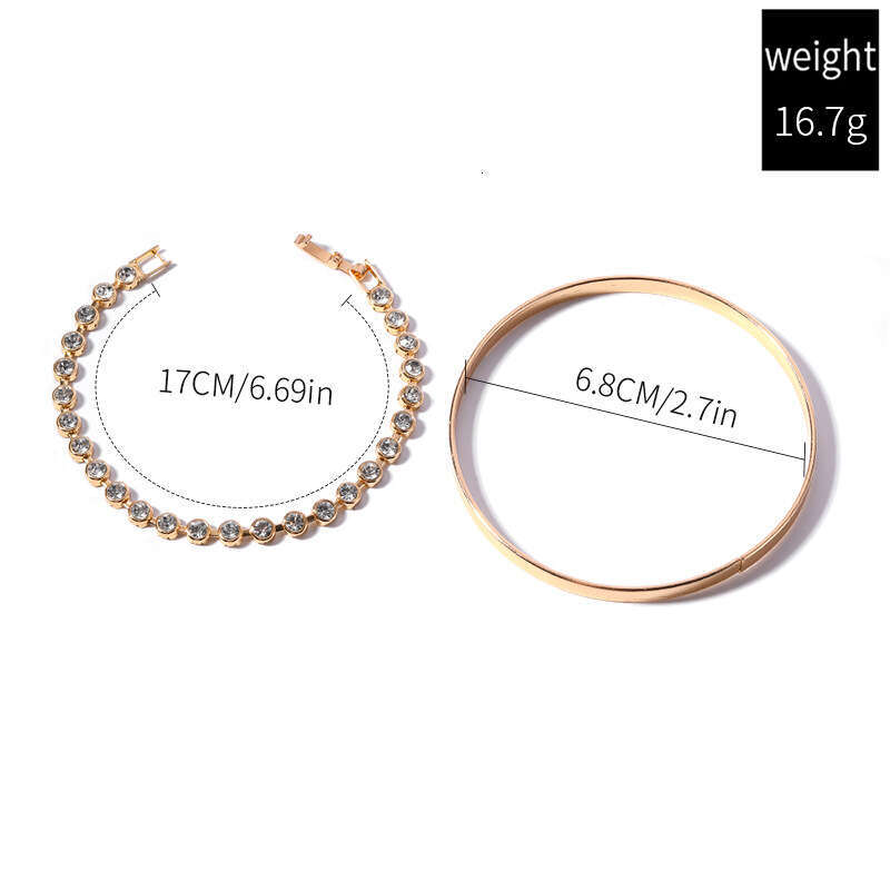 Alloy Fashionable Bracelet for Women Smooth Imitation Gold Jewelry